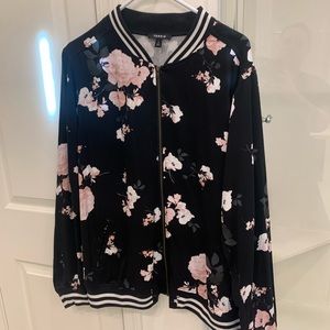 Torrid floral zip up jacket